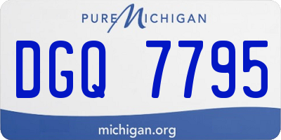 MI license plate DGQ7795
