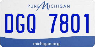 MI license plate DGQ7801