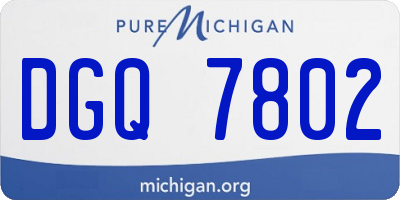 MI license plate DGQ7802