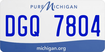 MI license plate DGQ7804