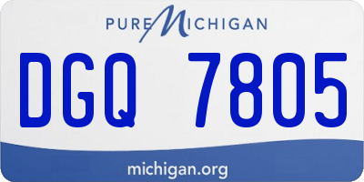 MI license plate DGQ7805