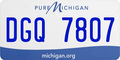 MI license plate DGQ7807