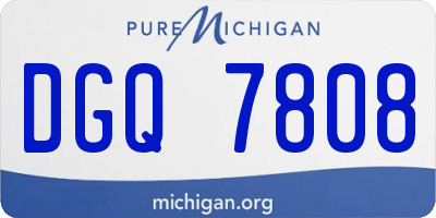 MI license plate DGQ7808