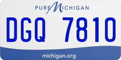 MI license plate DGQ7810