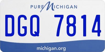 MI license plate DGQ7814