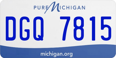 MI license plate DGQ7815