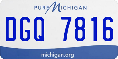 MI license plate DGQ7816