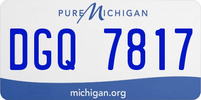 MI license plate DGQ7817