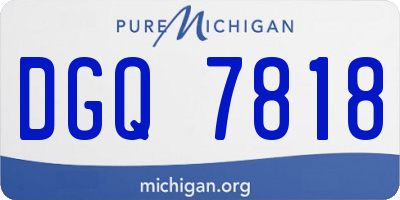 MI license plate DGQ7818