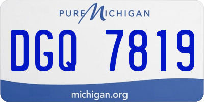 MI license plate DGQ7819