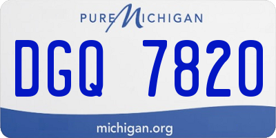 MI license plate DGQ7820