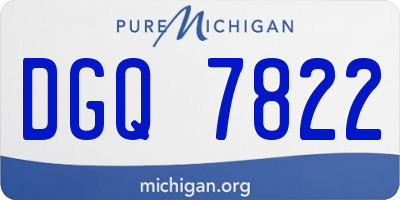 MI license plate DGQ7822