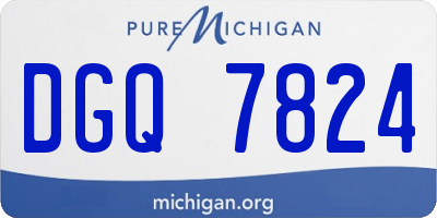 MI license plate DGQ7824