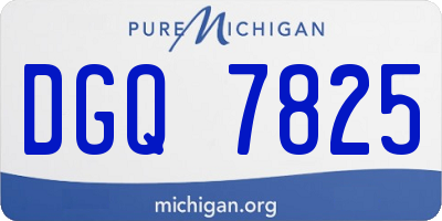 MI license plate DGQ7825