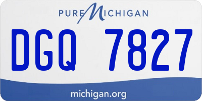 MI license plate DGQ7827