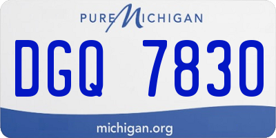 MI license plate DGQ7830