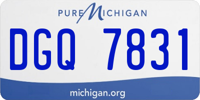 MI license plate DGQ7831