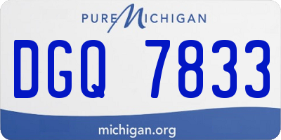 MI license plate DGQ7833