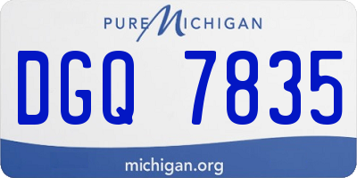 MI license plate DGQ7835