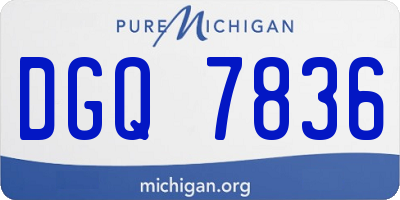 MI license plate DGQ7836