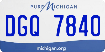 MI license plate DGQ7840