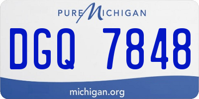MI license plate DGQ7848