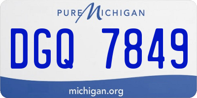 MI license plate DGQ7849