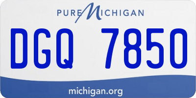 MI license plate DGQ7850