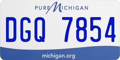 MI license plate DGQ7854