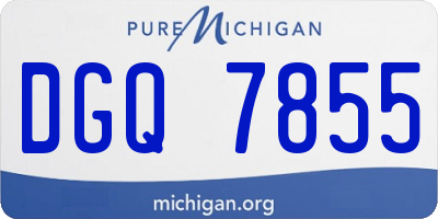 MI license plate DGQ7855