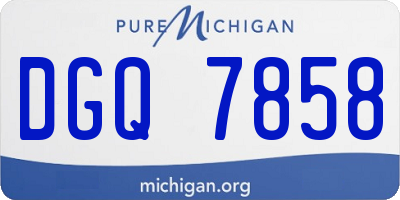 MI license plate DGQ7858