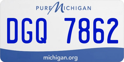 MI license plate DGQ7862