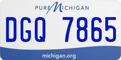 MI license plate DGQ7865