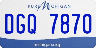 MI license plate DGQ7870