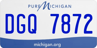MI license plate DGQ7872
