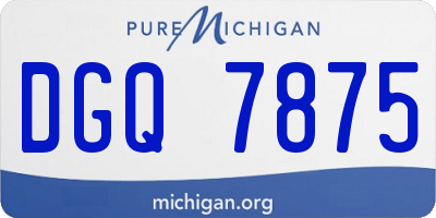 MI license plate DGQ7875