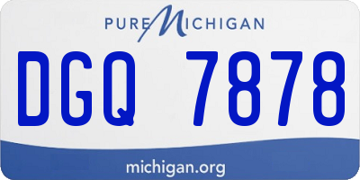 MI license plate DGQ7878