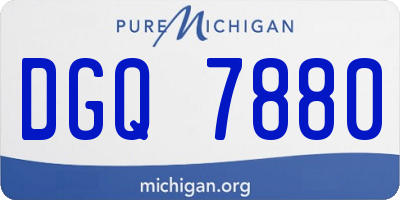 MI license plate DGQ7880