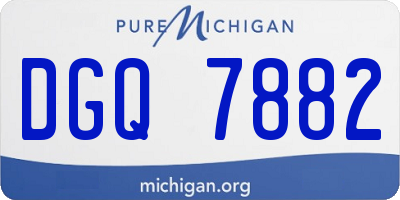 MI license plate DGQ7882