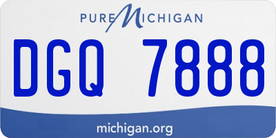 MI license plate DGQ7888