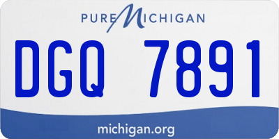 MI license plate DGQ7891