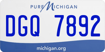 MI license plate DGQ7892
