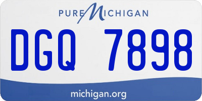 MI license plate DGQ7898