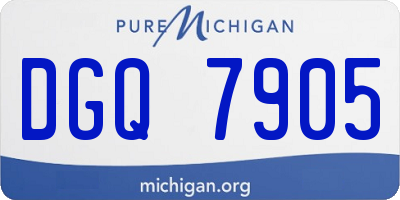 MI license plate DGQ7905