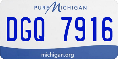 MI license plate DGQ7916