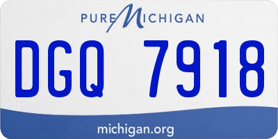 MI license plate DGQ7918