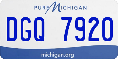 MI license plate DGQ7920