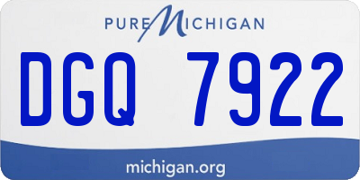 MI license plate DGQ7922