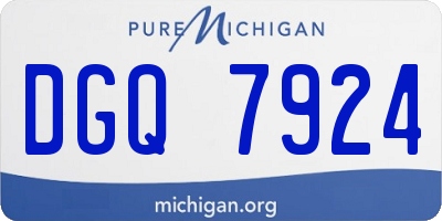MI license plate DGQ7924