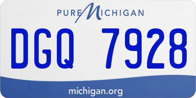 MI license plate DGQ7928